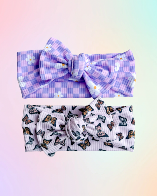 Butterflies & Purple Checks Wraps