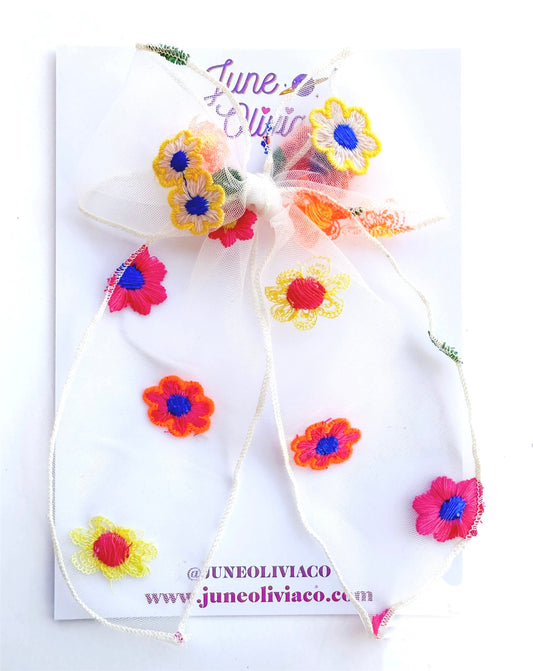 Colorful Flowers Tulle